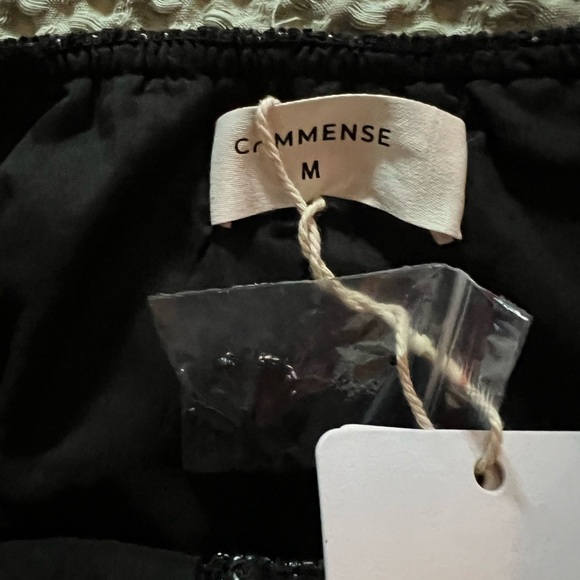 🖤🩶 COMMENSE Tweed Button Ruched Tube Top-SZ M🖤🩶NWT - Picture 12 of 17